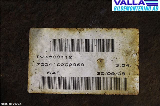 Landrover RANGE ROVER SPORT (L320) 05-09 Bakaksel Kardang Bak -Diff