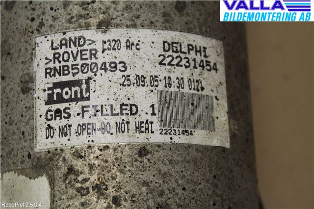 Landrover RANGE ROVER SPORT (L320) 05-09 Støtdemper Foran