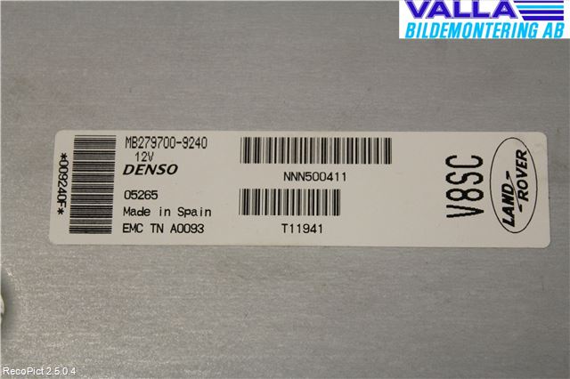 Landrover RANGE ROVER SPORT (L320) 05-09 Styreenhet Innsprøytning
