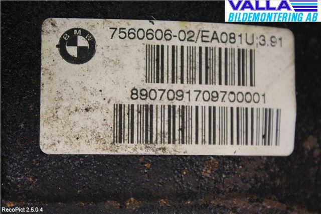 BMW 5 E60/61 Sed/Tou 02-10 Bakaksel Kardang Bak -Diff