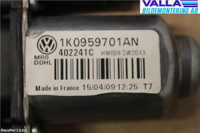 Volkswagen VW GOLF VI 09-13 Vindusheismotor