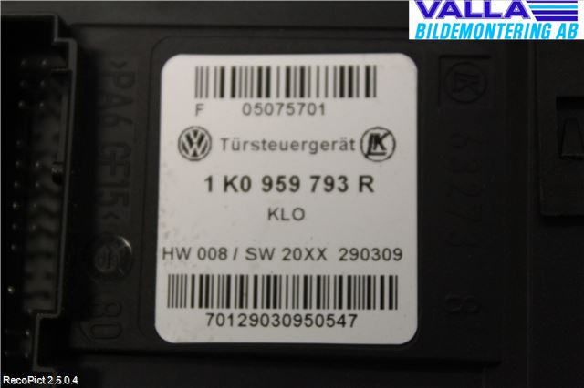 Volkswagen VW GOLF VI 09-13 Vindusheismotor