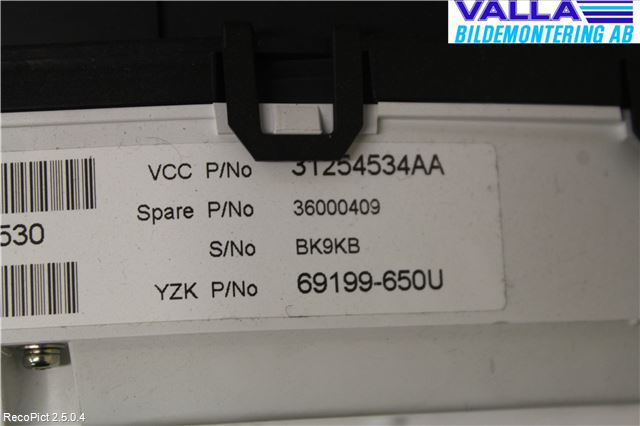 Volvo S80 07-13 Instr Kombinert