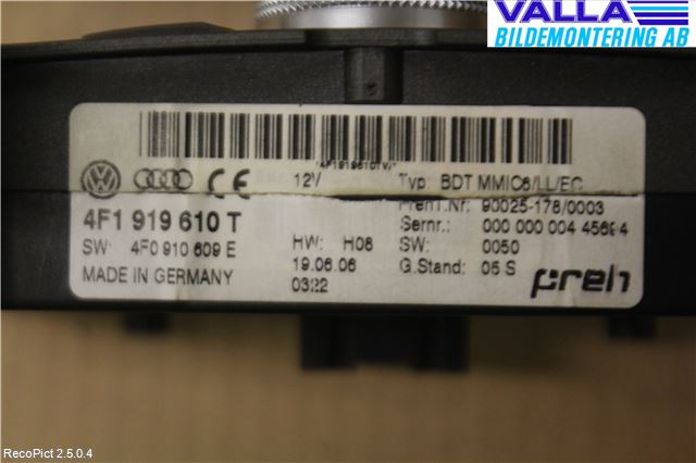 Audi A6/S6     05-11 Bryter Multifunksjon