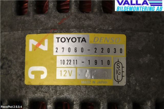Toyota COROLLA 02-07 Dynamo