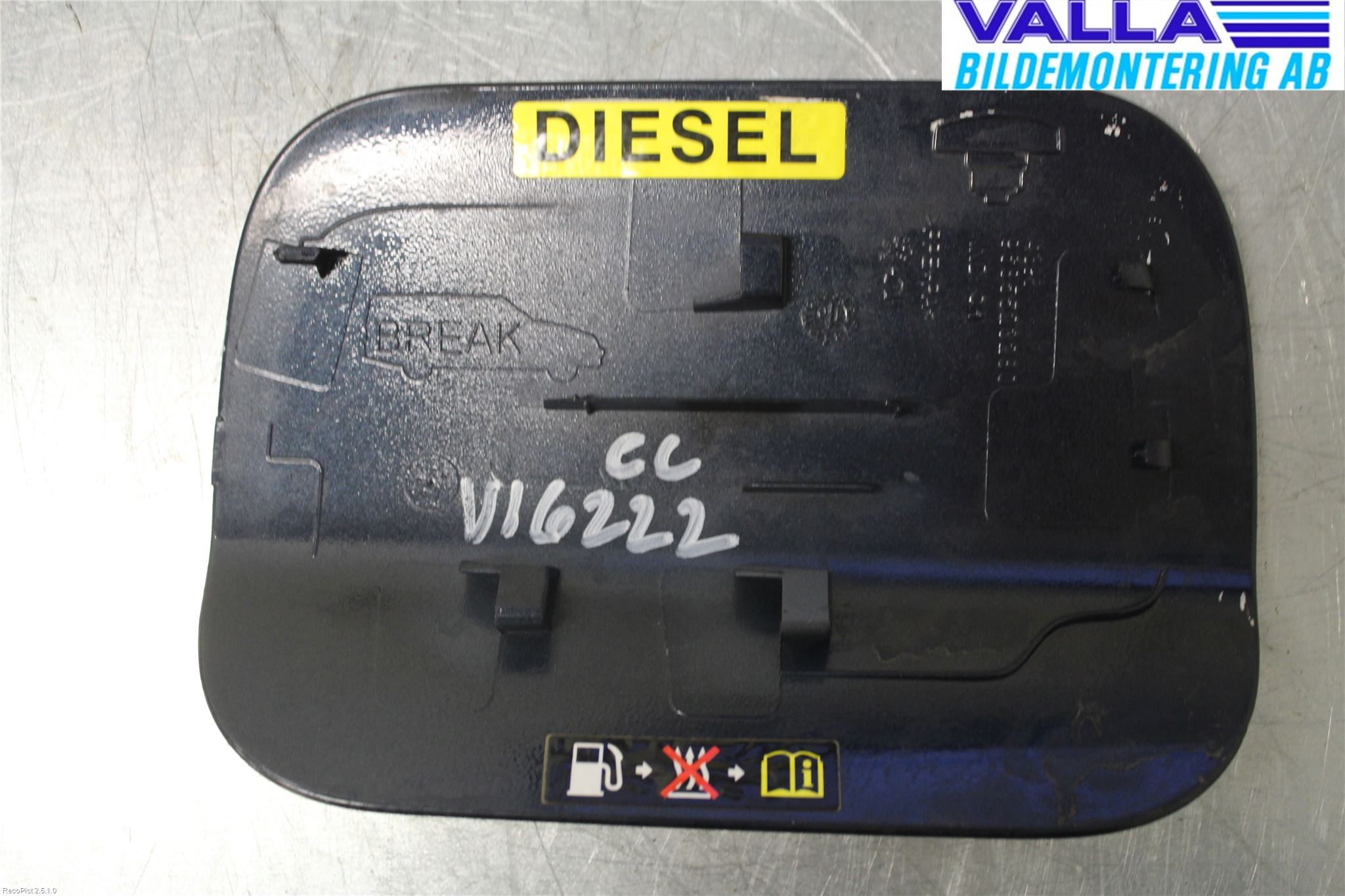 Citroen C5 08-17 Drivstoff Tankluke