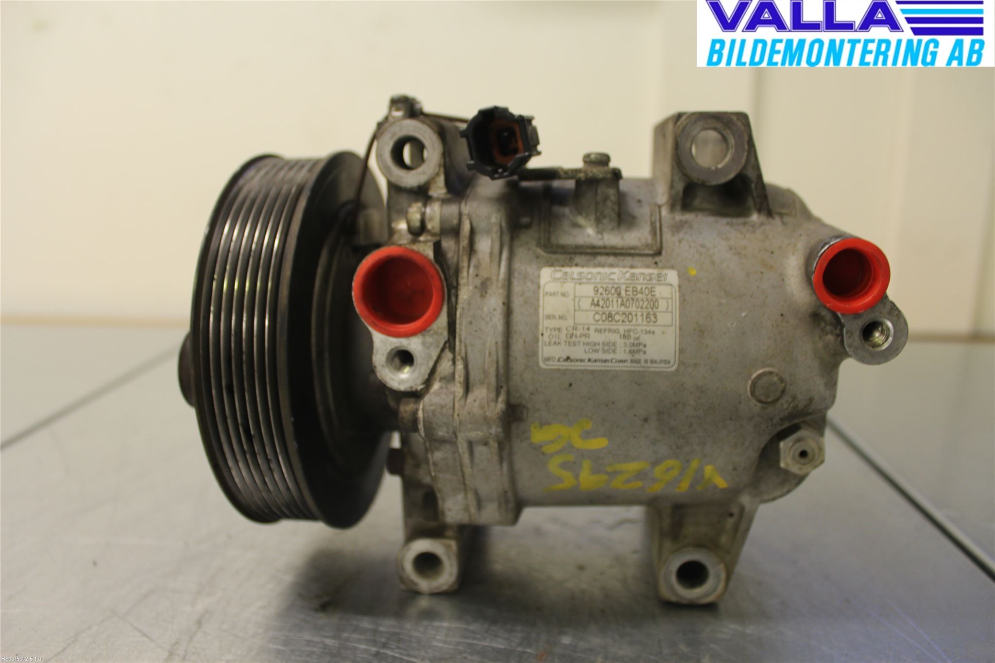 Nissan NAVARA 05-16 Varme Ac Kompressor