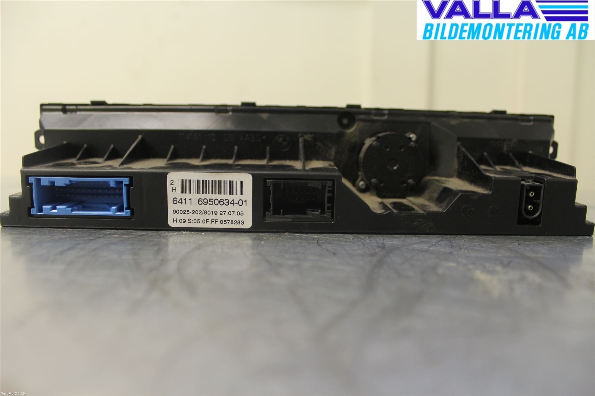 BMW 5 E60/61 Sed/Tou 02-10 Varmeapparat Panel(Regulering)