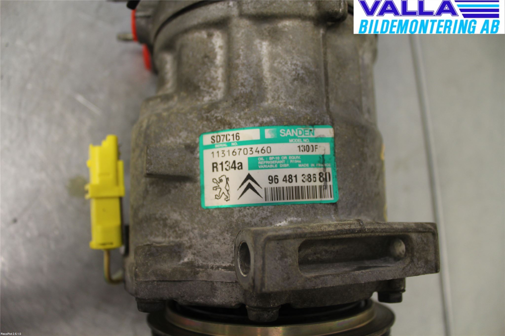 Peugeot 407 Varme Ac Kompressor