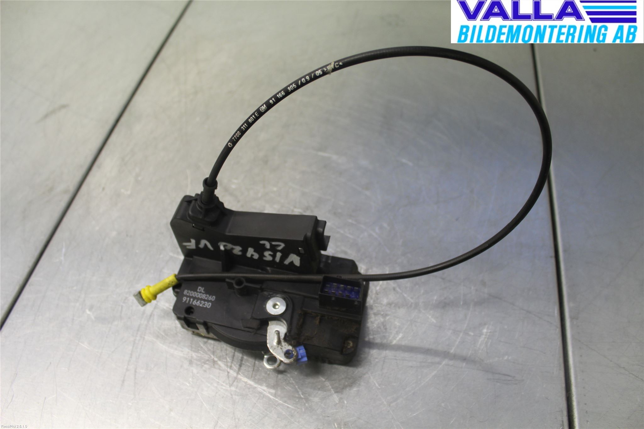 Opel VIVARO 01-14 Dørlås - Låsekasse