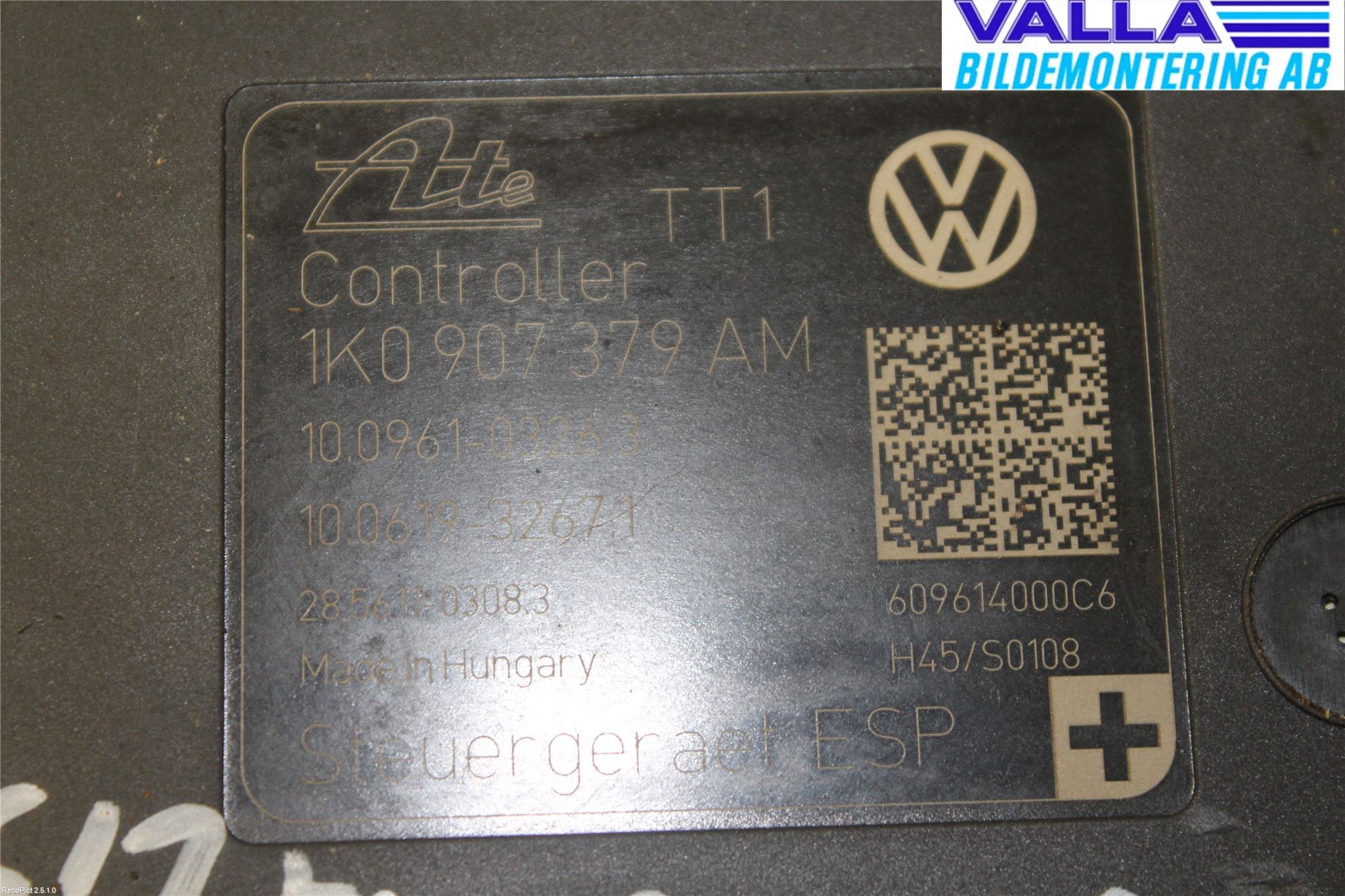 Volkswagen VW GOLF VI 09-13 Abs Hydraulikkaggregat