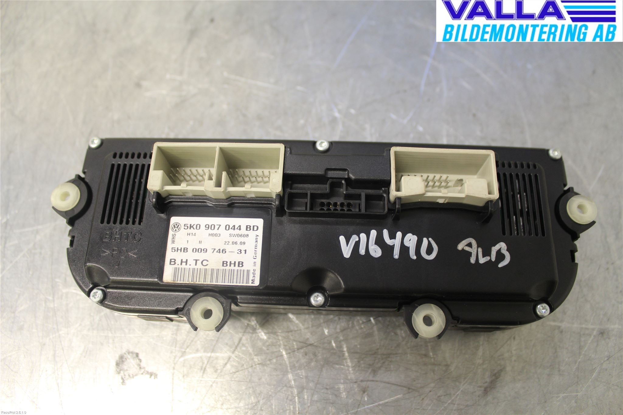 Volkswagen VW GOLF VI 09-13 Varme Ac Betjening-Display