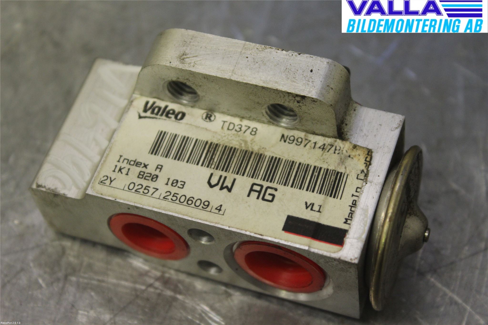 Volkswagen VW GOLF VI 09-13 Varme Ac Ekspansjonsventil