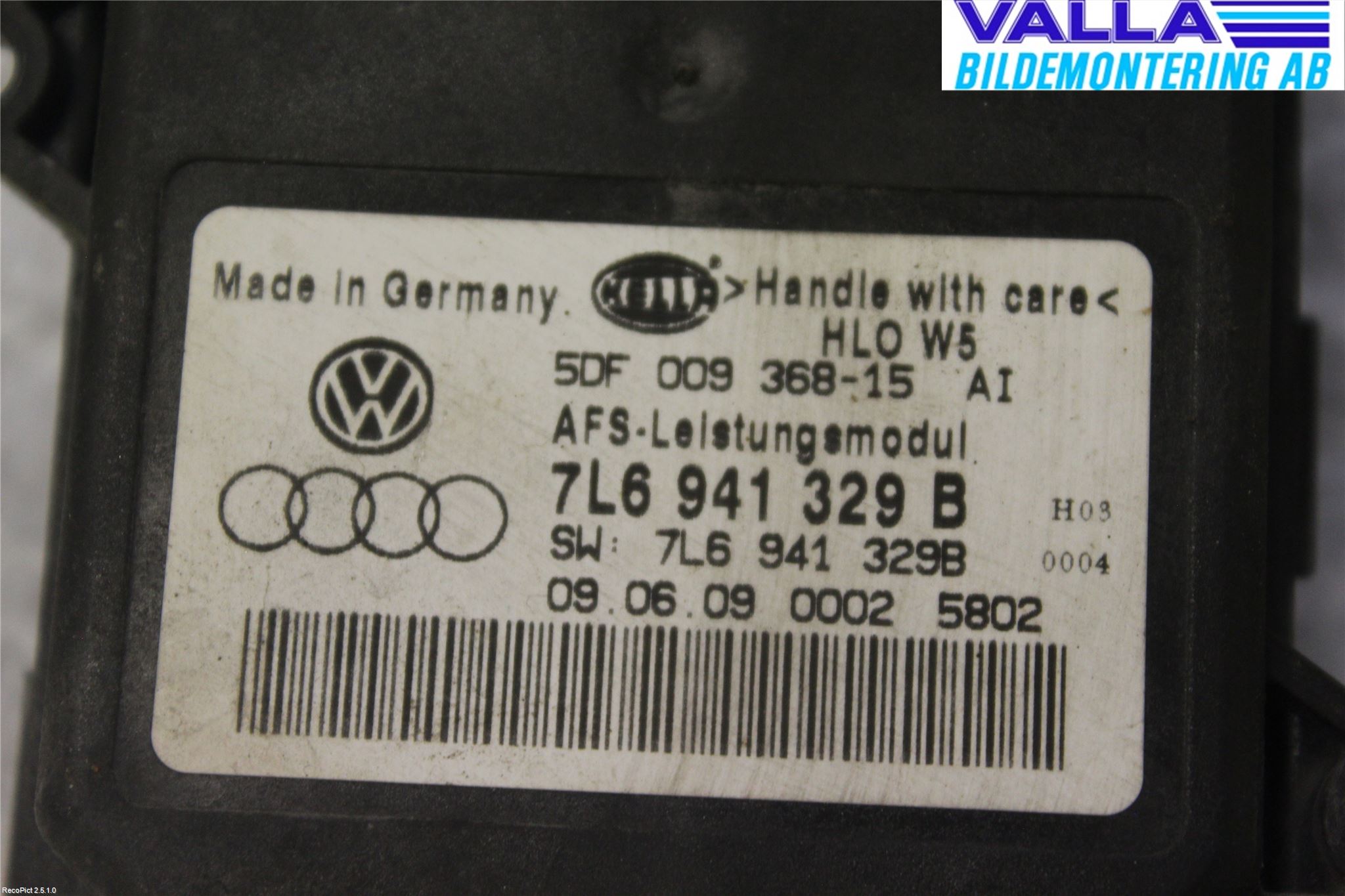 Volkswagen VW GOLF VI 09-13 Styreenhet Xenon