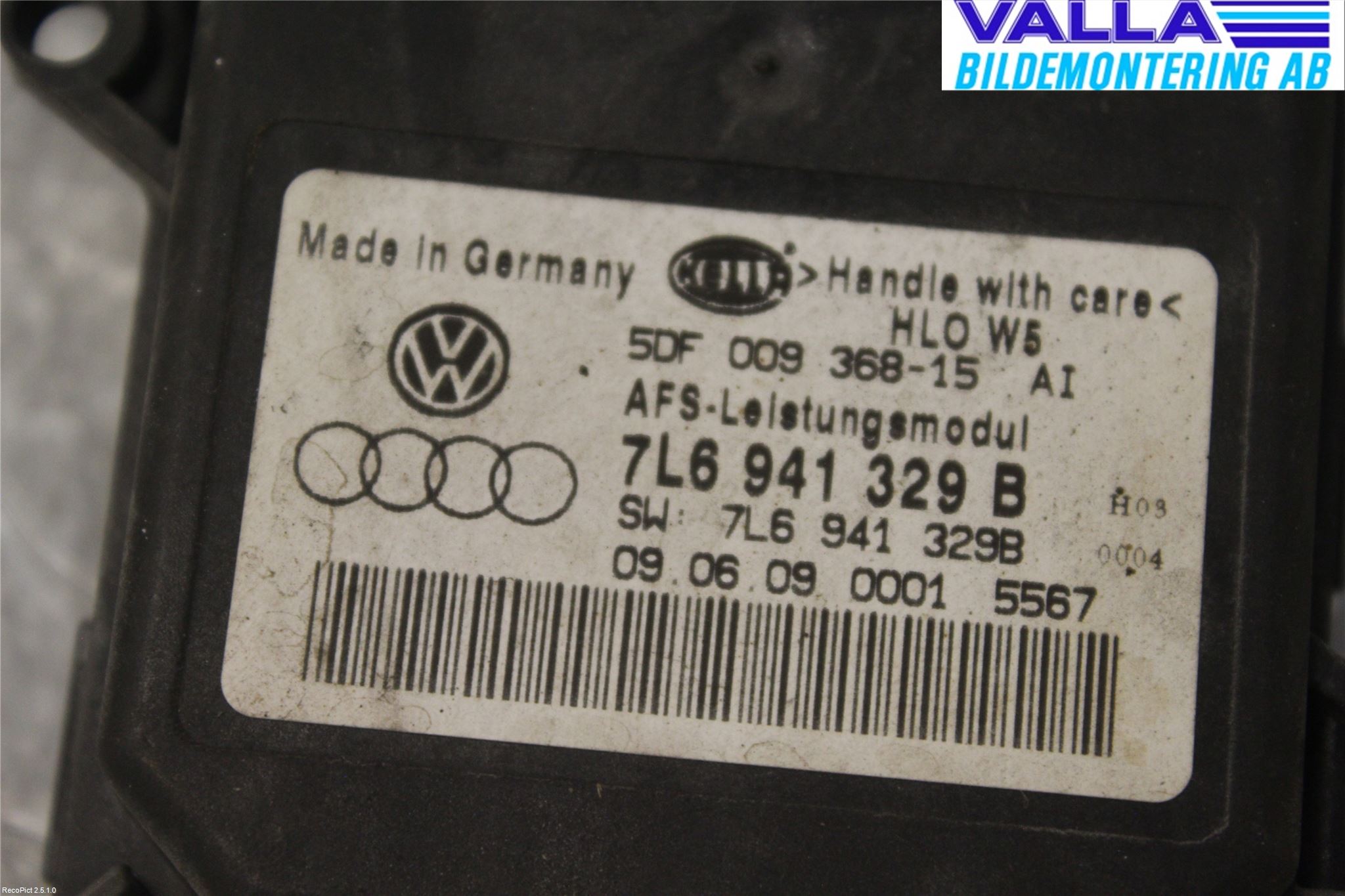 Volkswagen VW GOLF VI 09-13 Styreenhet Xenon