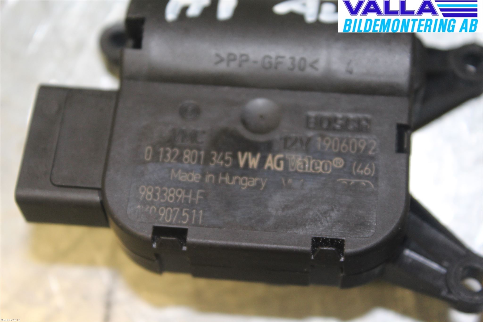 Volkswagen VW GOLF VI 09-13 Varme Ac Regulerings Motor