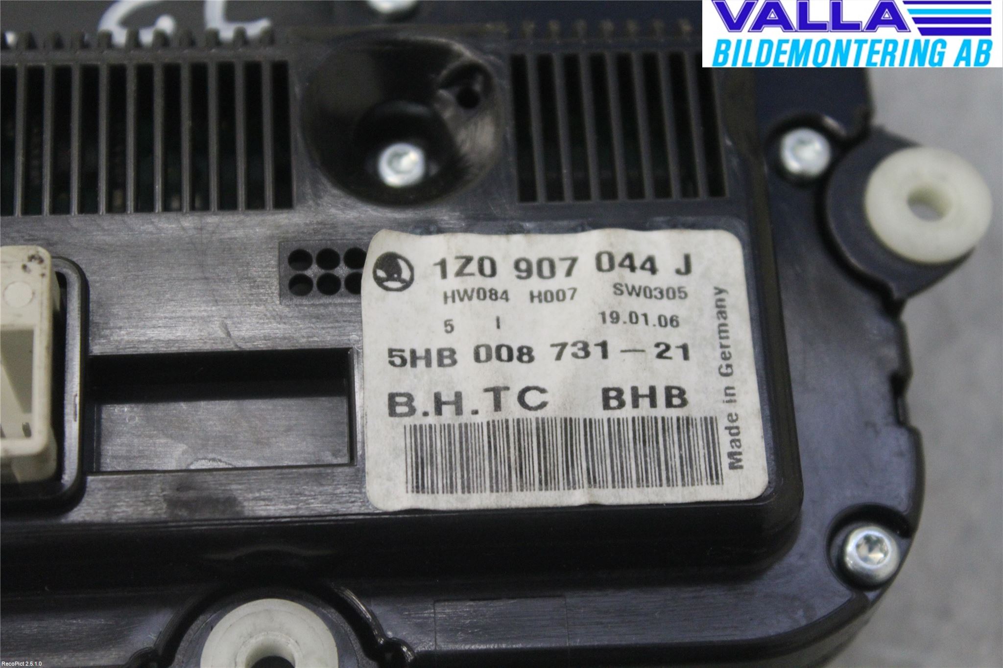 Skoda OCTAVIA (1Z) 05-13 Varme Ac Betjening-Display