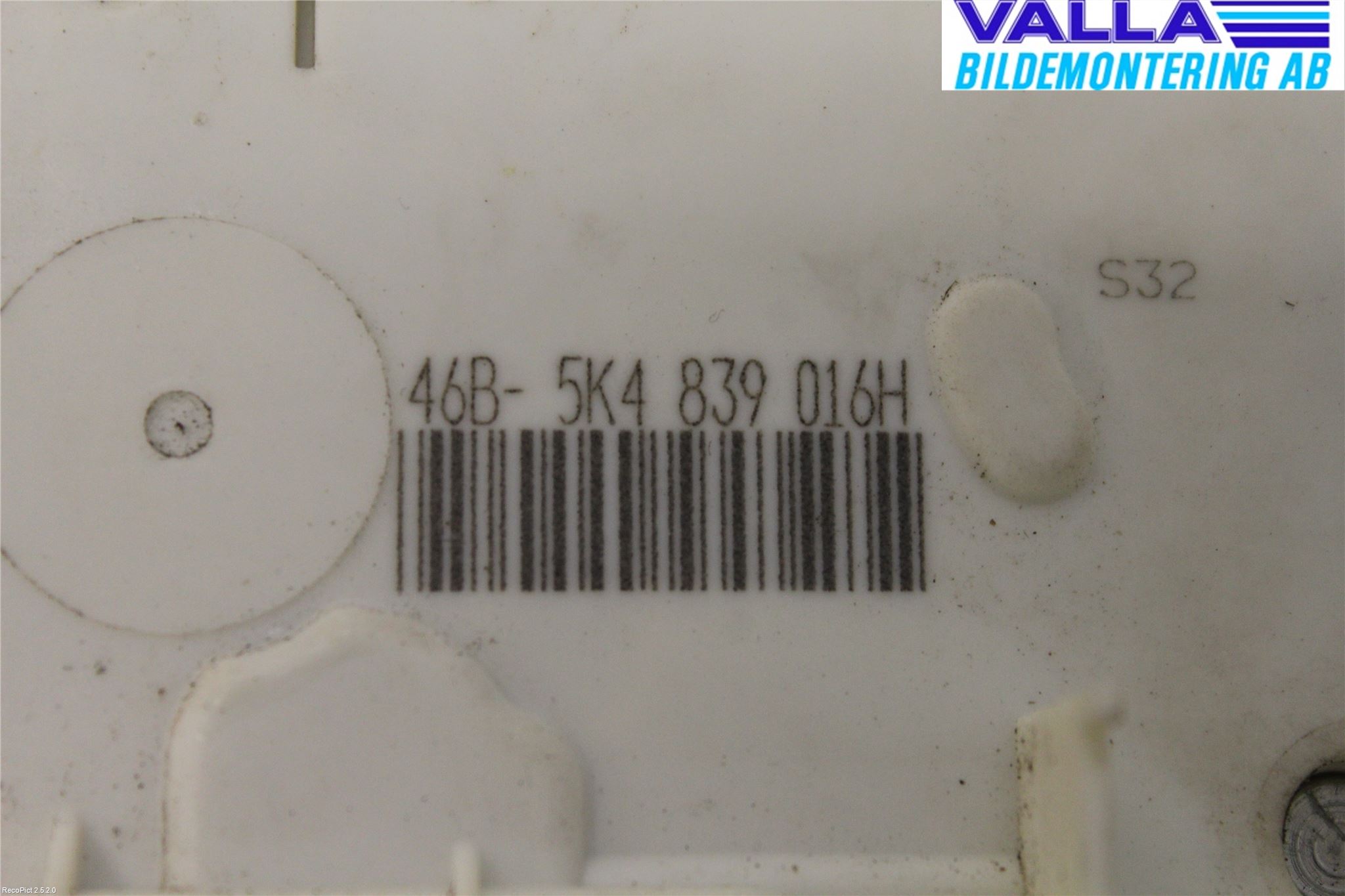 Volkswagen VW GOLF VI 09-13 Dørlås - Låsekasse