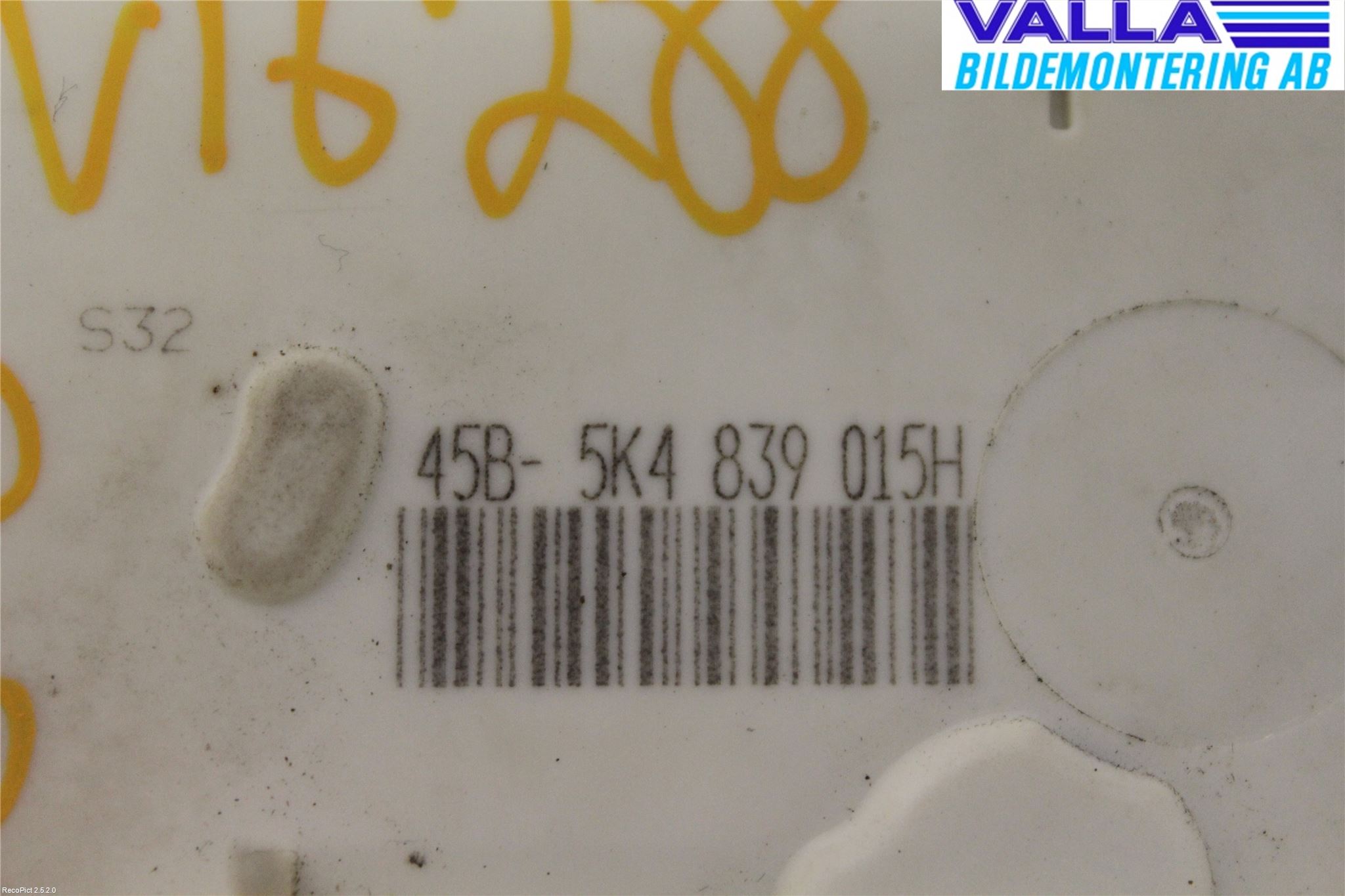 Volkswagen VW GOLF VI 09-13 Dørlås - Låsekasse