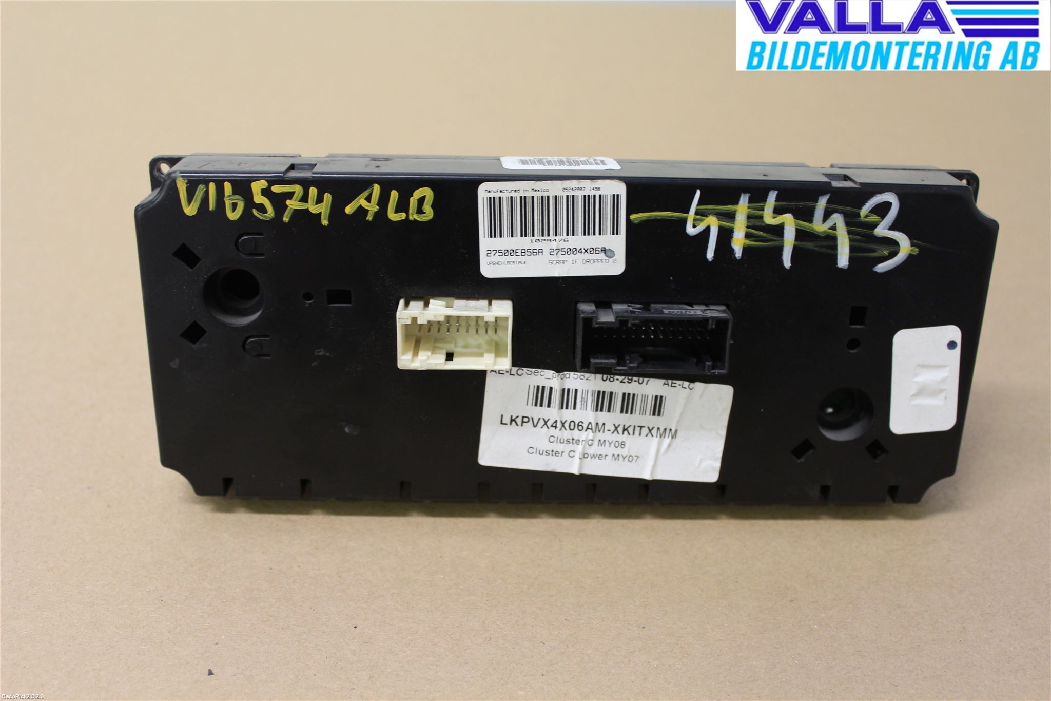Nissan NAVARA 05-16 Varme Ac Betjening-Display