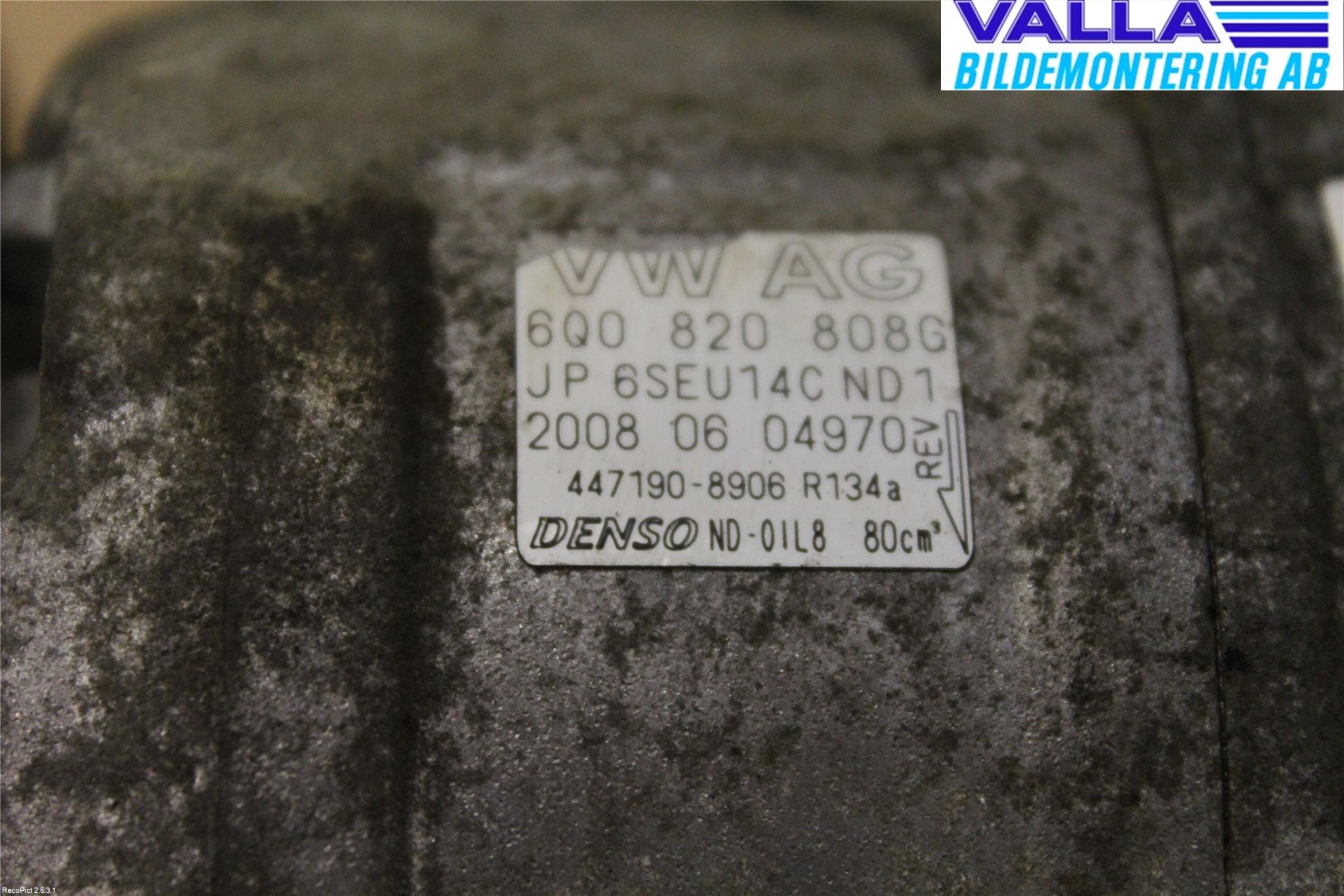 Volkswagen VW POLO 05-09 Varme Ac Kompressor