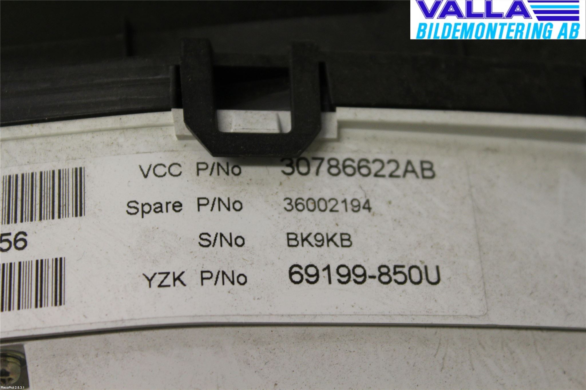 Volvo V70 08-13 Instr Kombinert
