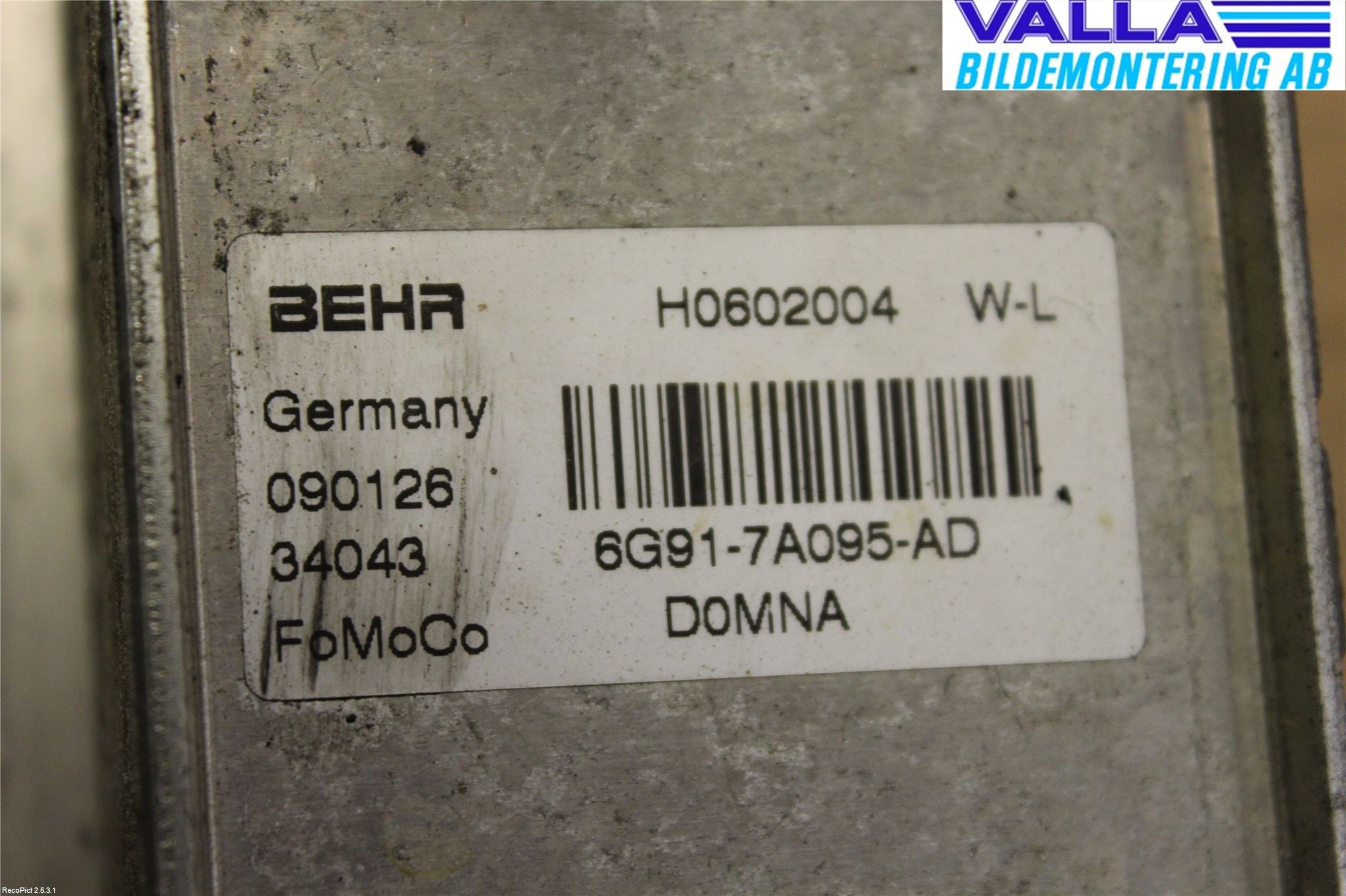Volvo V70 08-13 Radiator Oljekjøler Automatgea