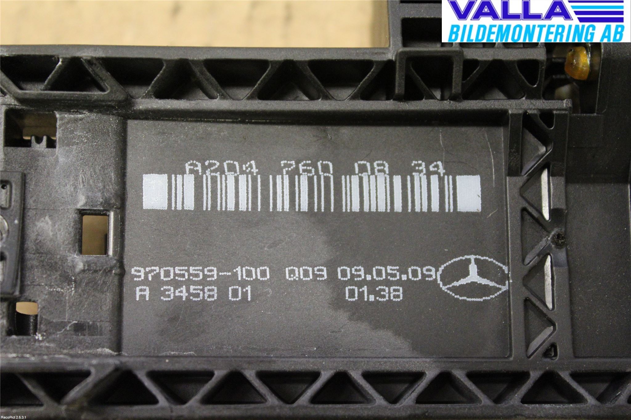 Mercedes-Benz MB C-KLASS (W204) 07-15 Dørhandtak Ytre Høyre