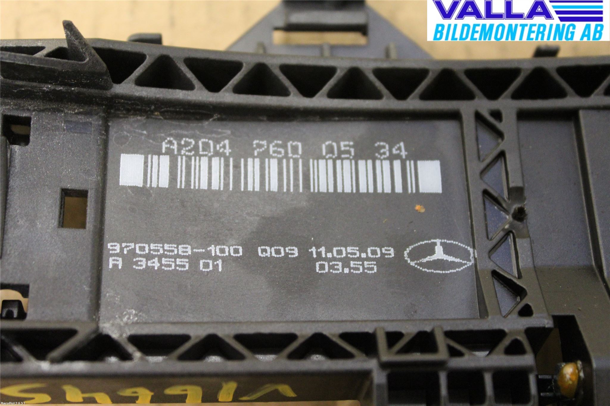 Mercedes-Benz MB C-KLASS (W204) 07-15 Dørhandtak Ytre Venstre
