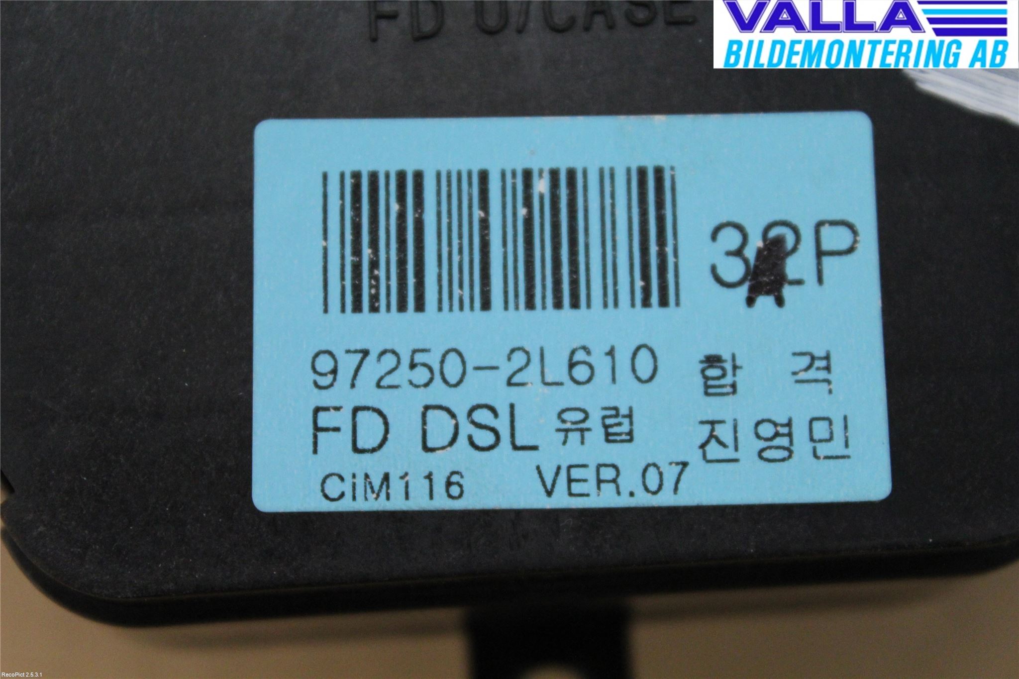Hyundai i30 FD 07-12 Varme Ac Betjening-Display