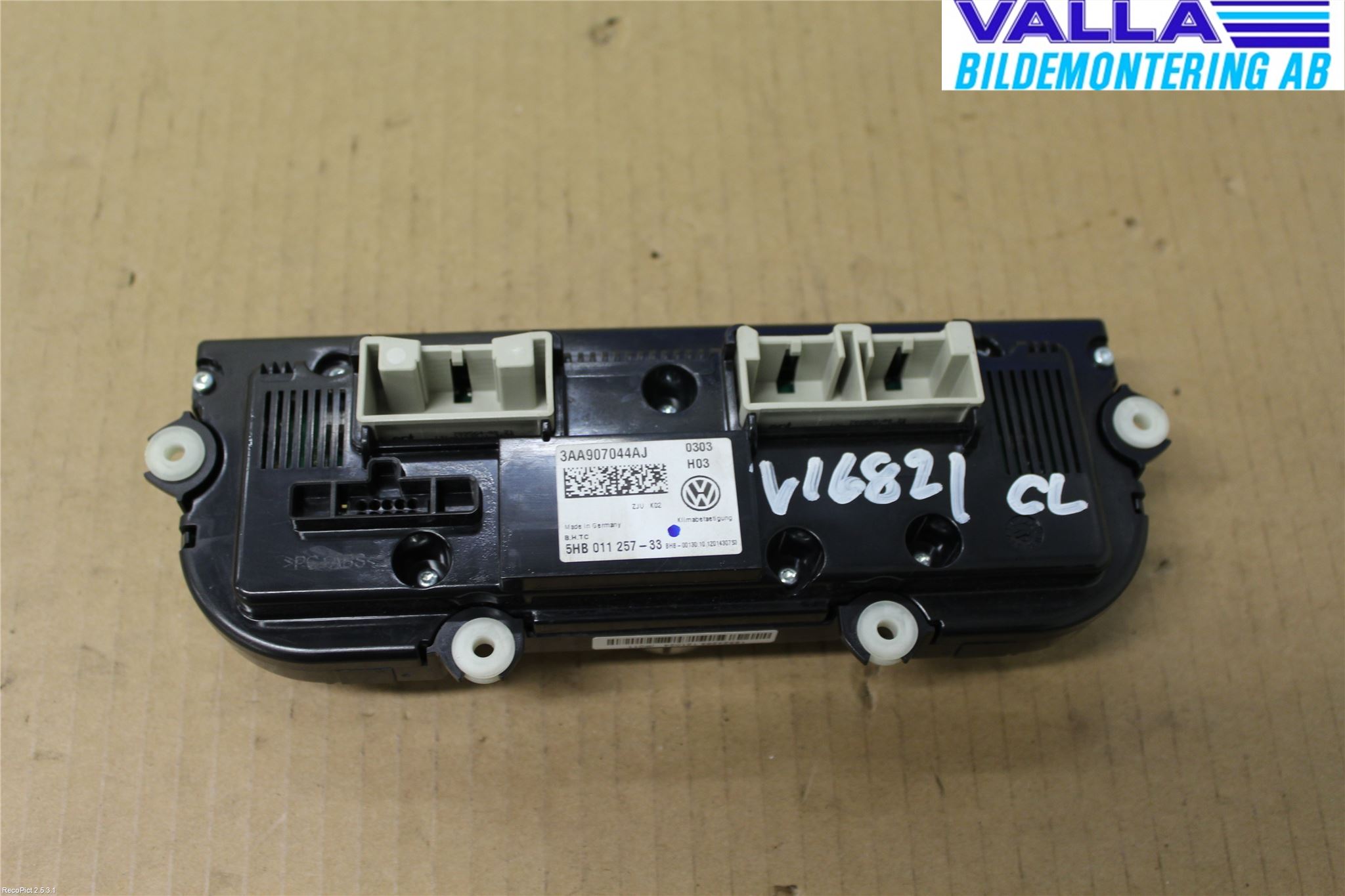Volkswagen VW PASSAT 11-14 Varme Ac Betjening-Display