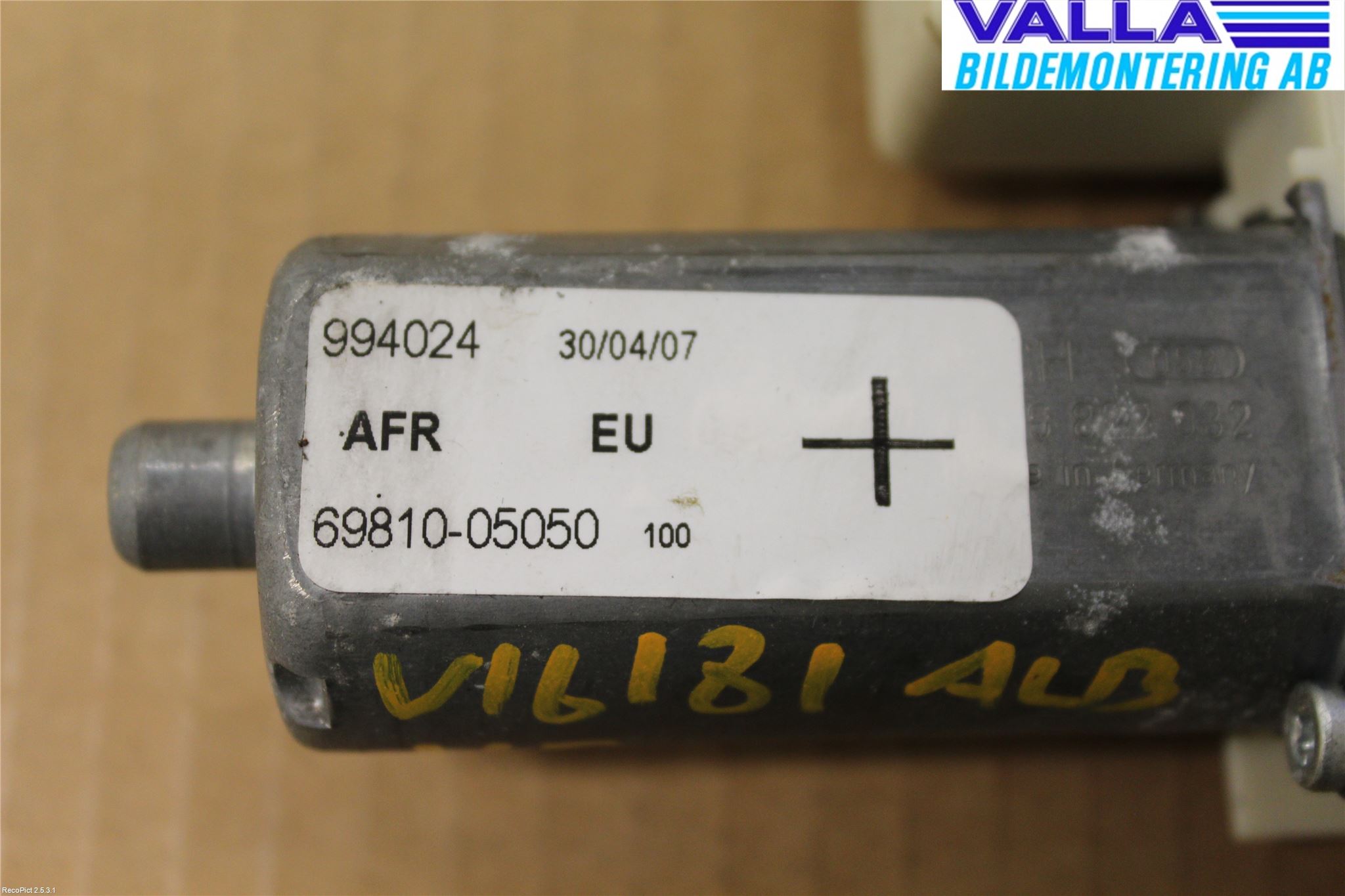 Toyota AVENSIS 07-08 Vindusheis El Komp