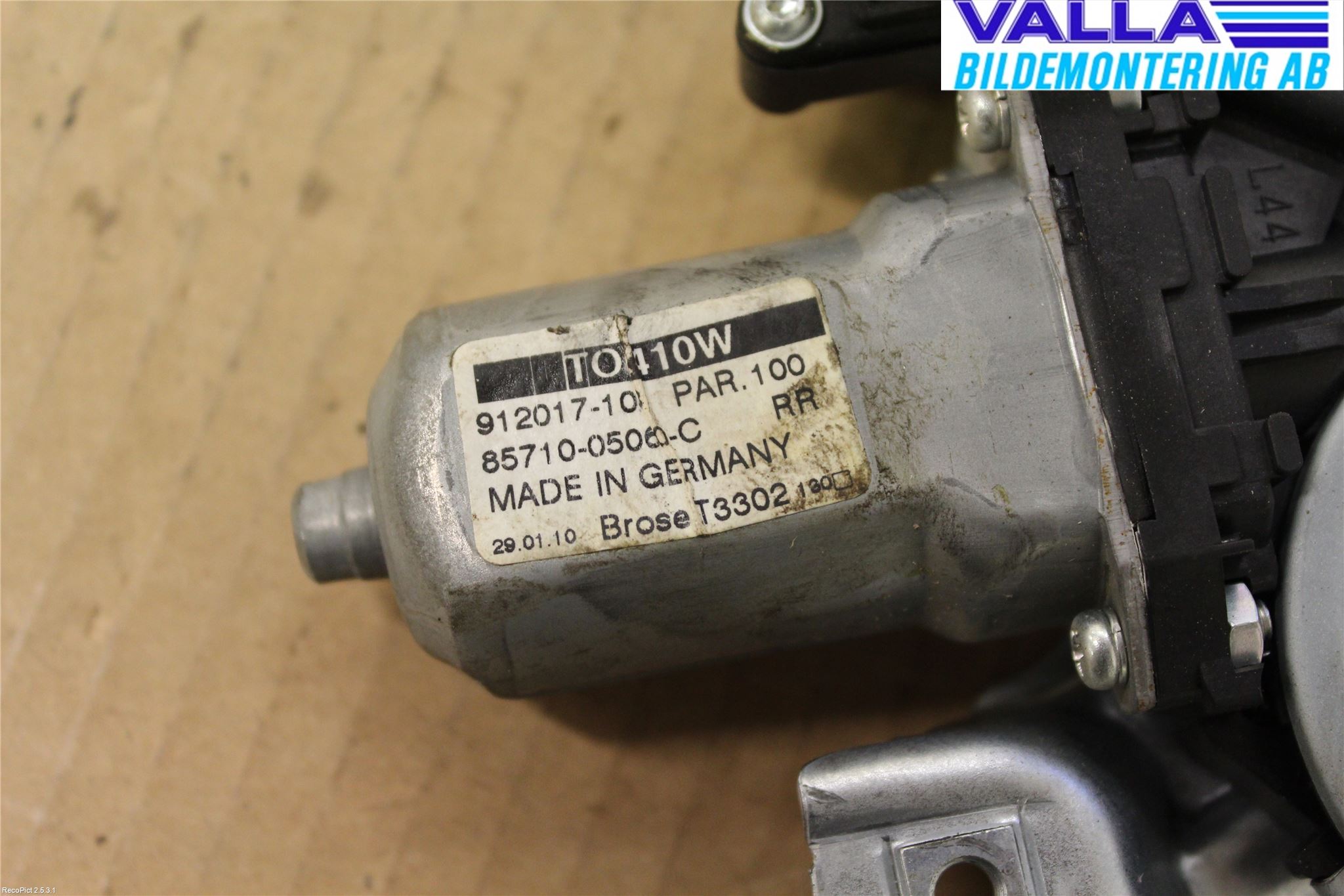 Toyota AVENSIS 09-15 Vindusheis El Komp