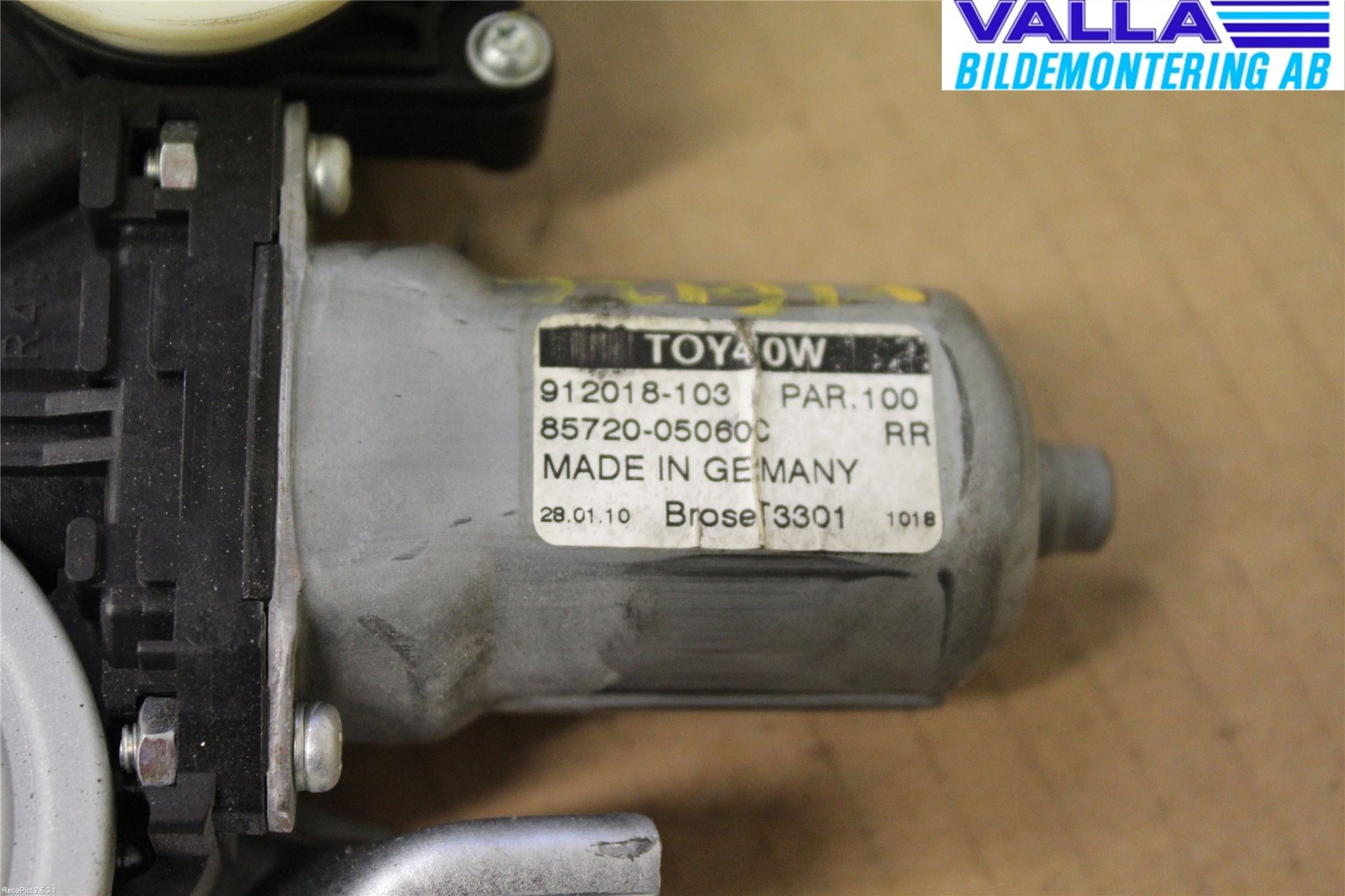 Toyota AVENSIS 09-15 Vindusheis El Komp