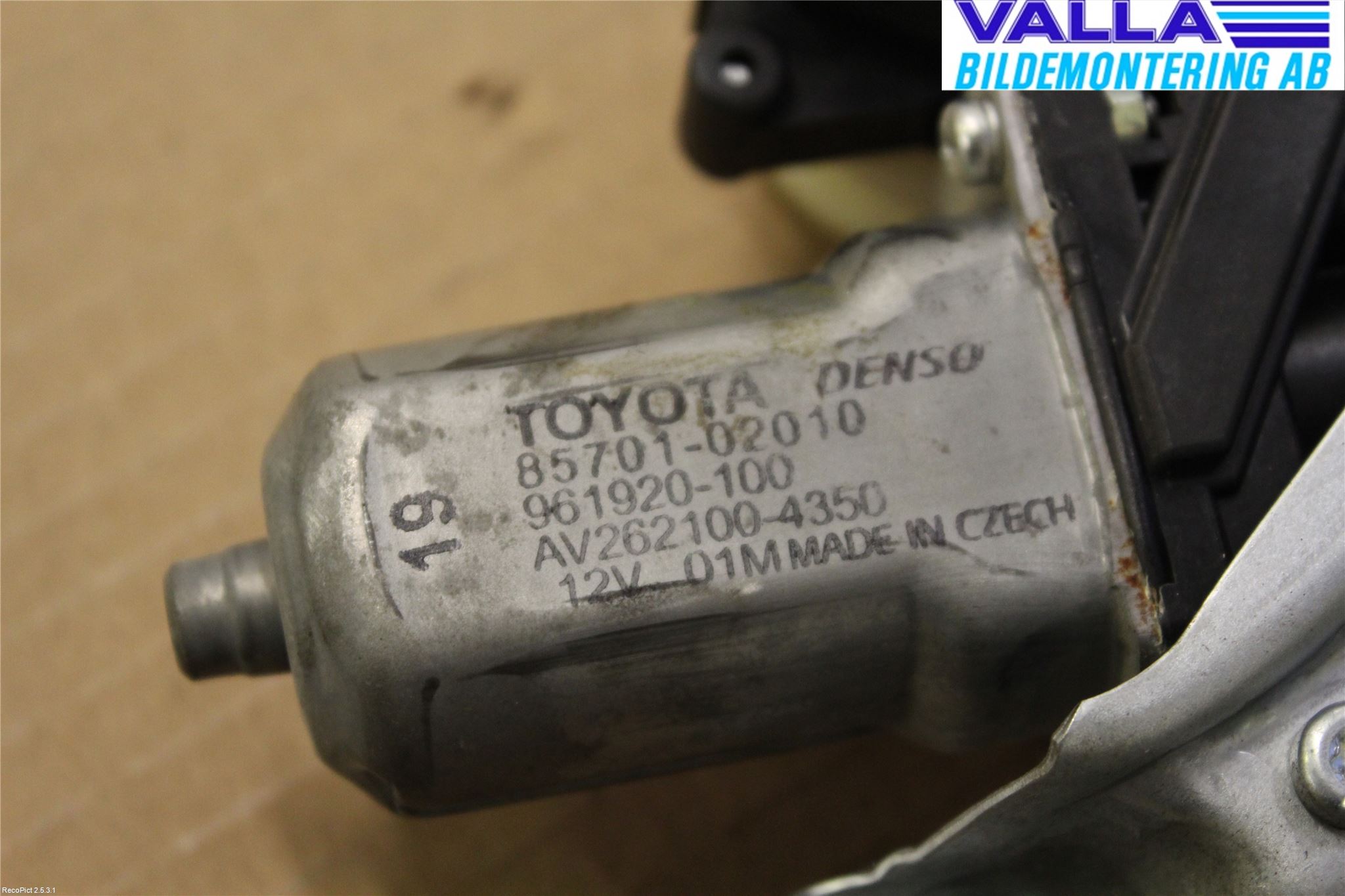Toyota AVENSIS 09-15 Vindusheis El Komp