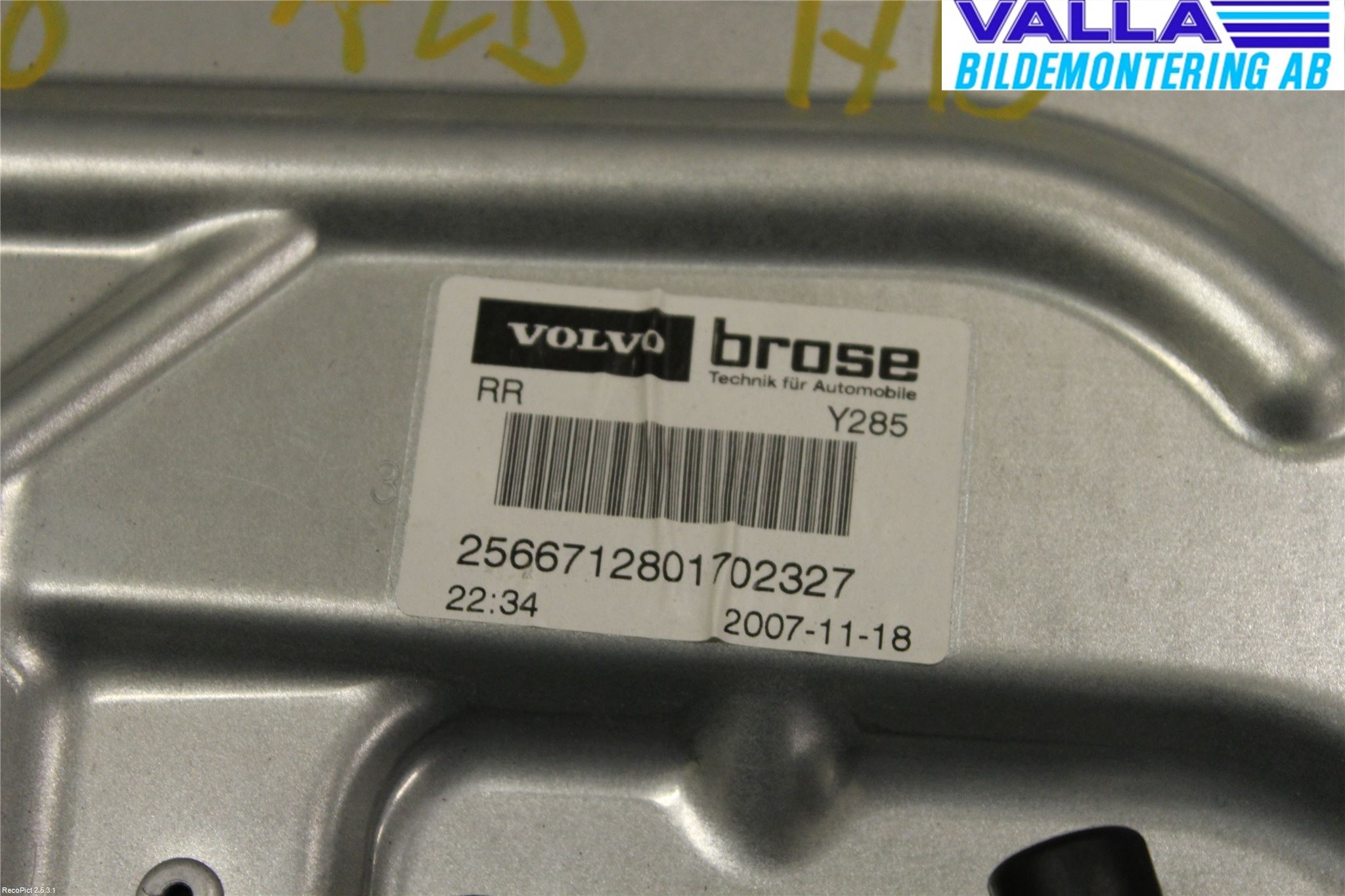 Volvo V70 08-13 Vindusheis El Komp