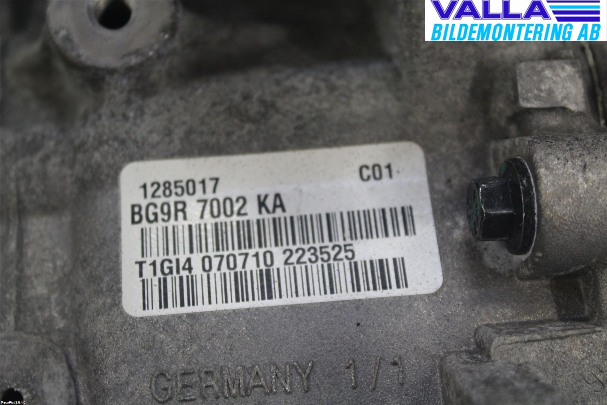 Volvo S60 11-13 Gearkasse 6 Trinn