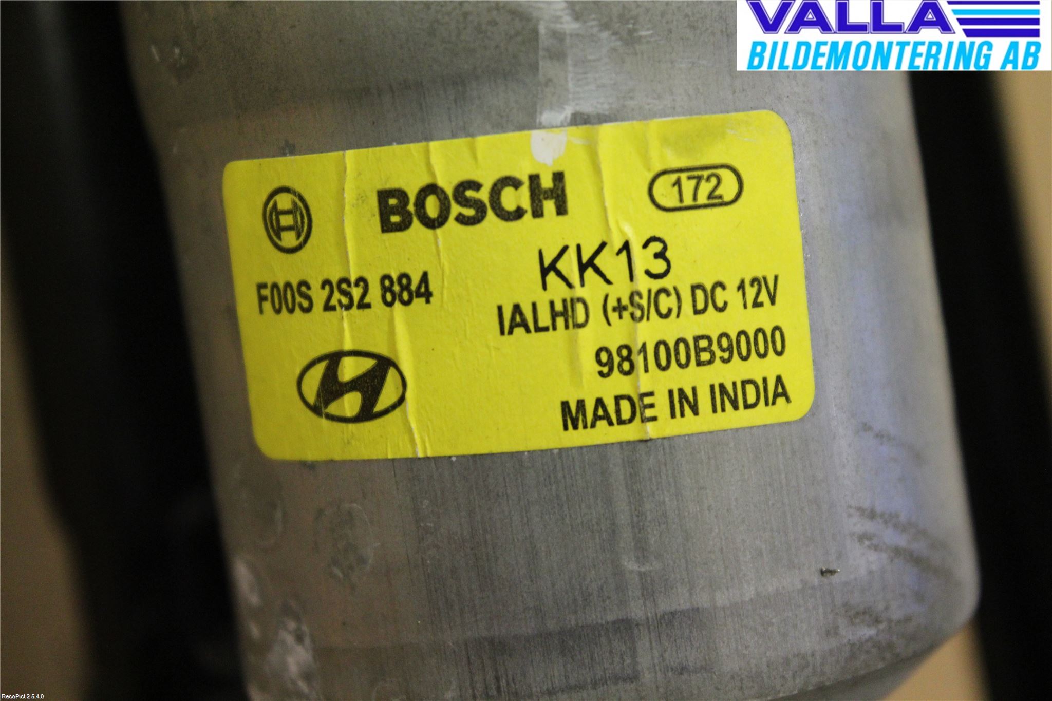 Hyundai i10 BA 14-16 Viskermotor Frontrute