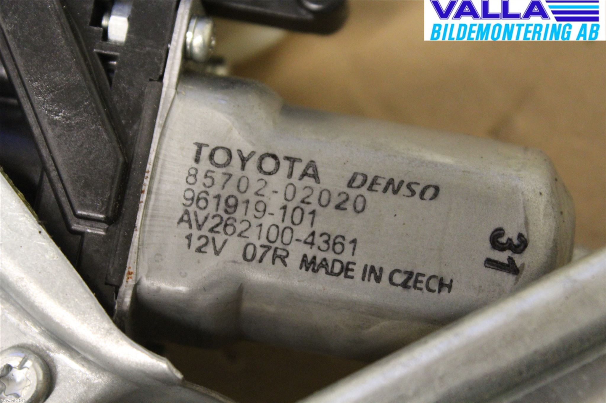Toyota AURIS 13-19 Vindusheis El Komp