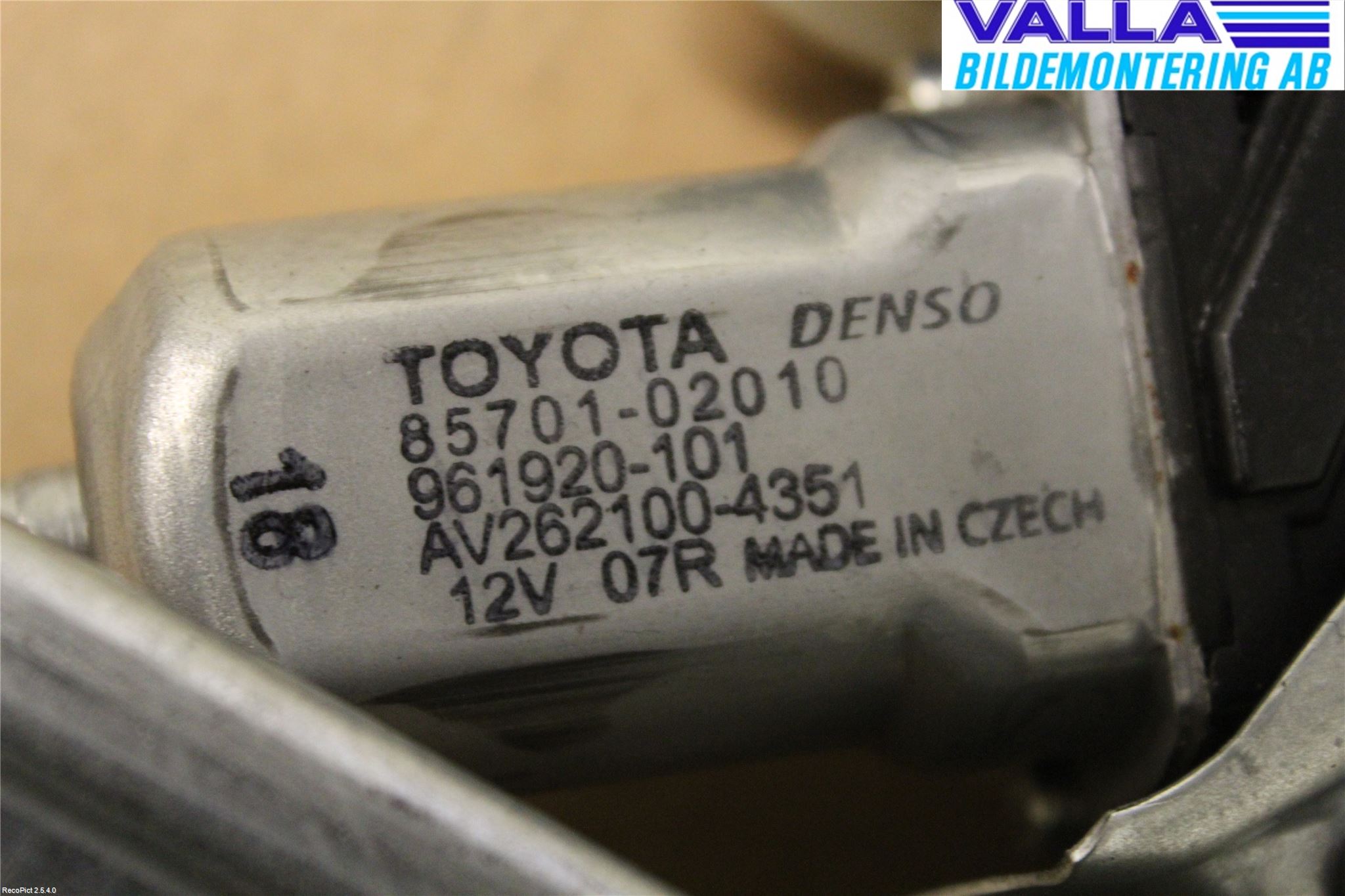 Toyota AURIS 13-19 Vindusheis El Komp