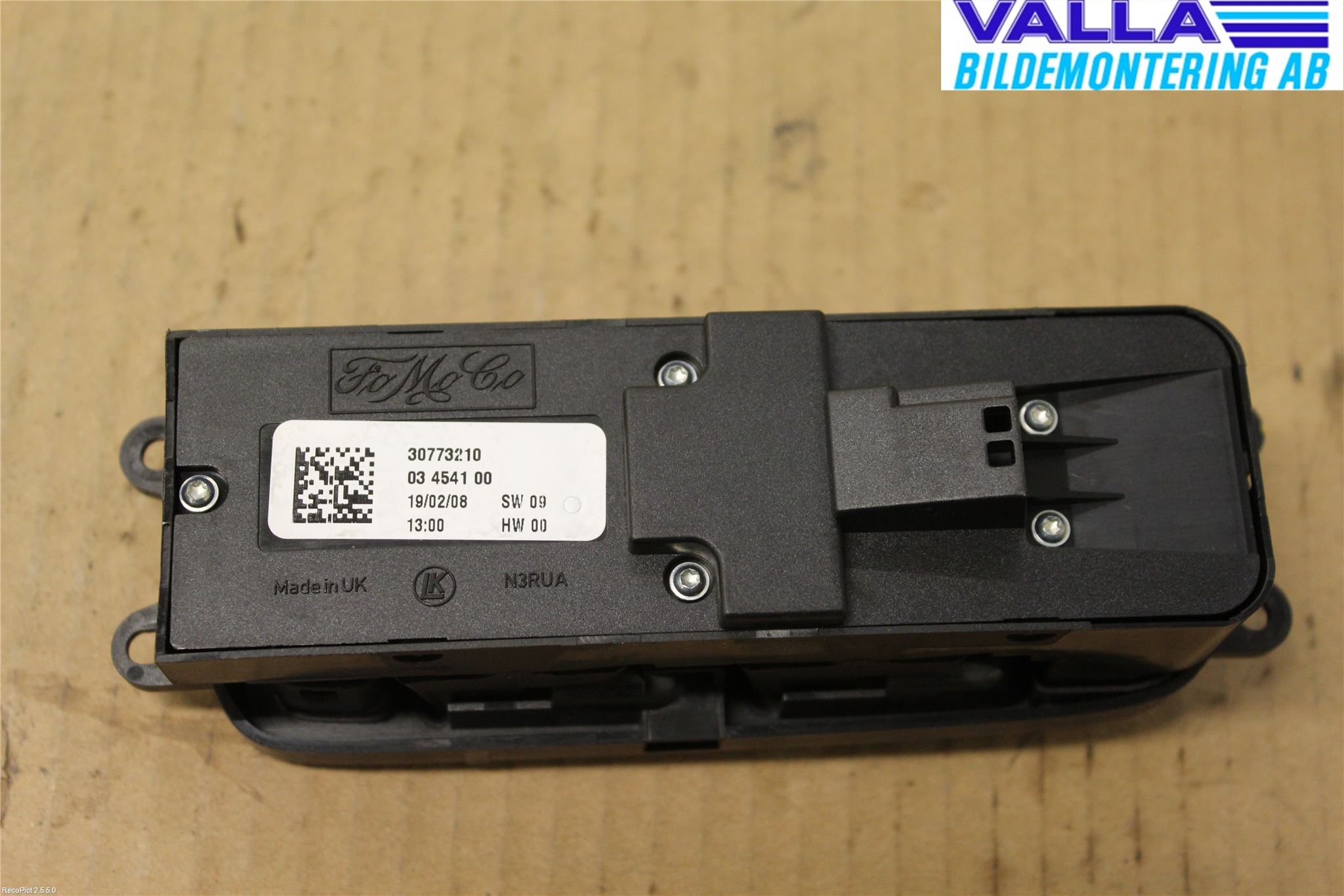 Volvo V50 08-12 Bryter Vindusheis