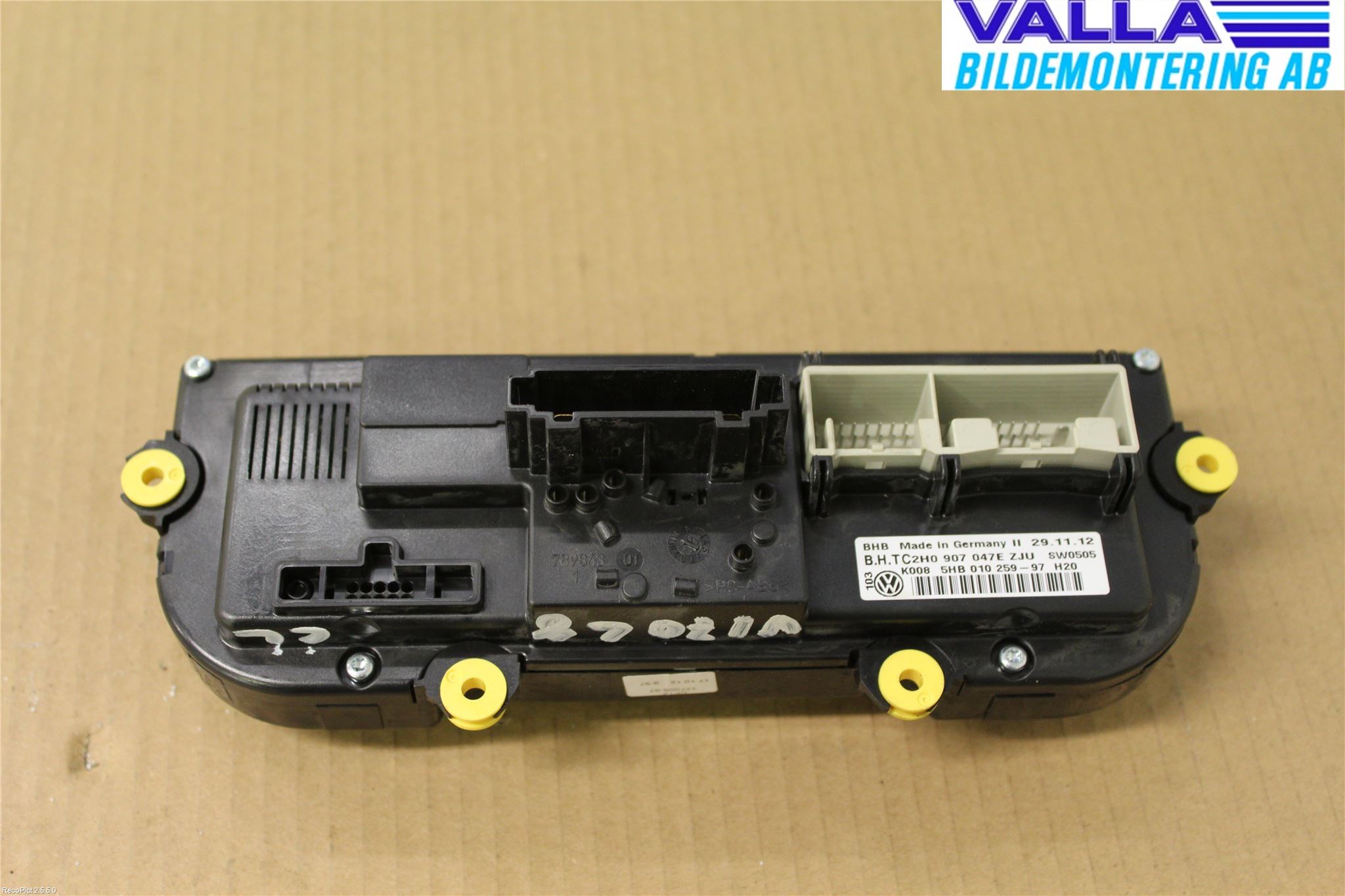 Volkswagen VW AMAROK 2H 10-22 Varme Ac Betjening-Display