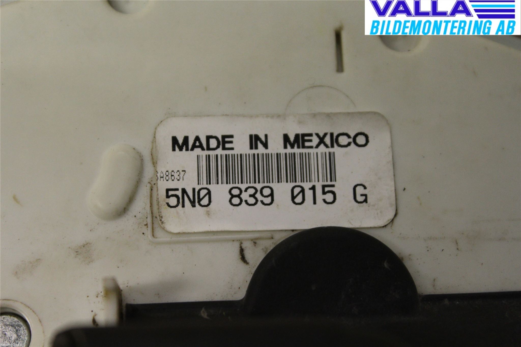 Volkswagen VW AMAROK 2H 10-22 Dørlås - Låsekasse