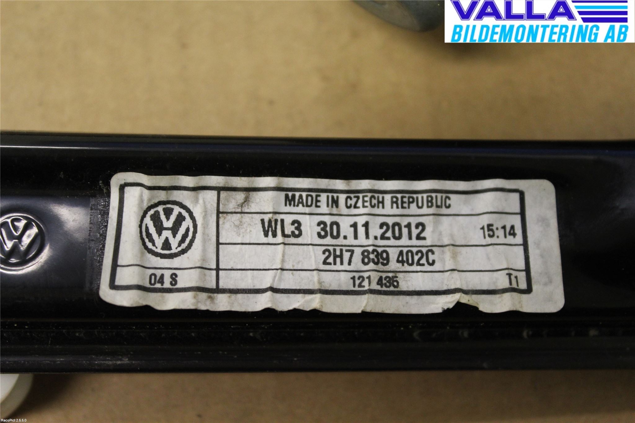 Volkswagen VW AMAROK 2H 10-22 Vindusheis El Komp