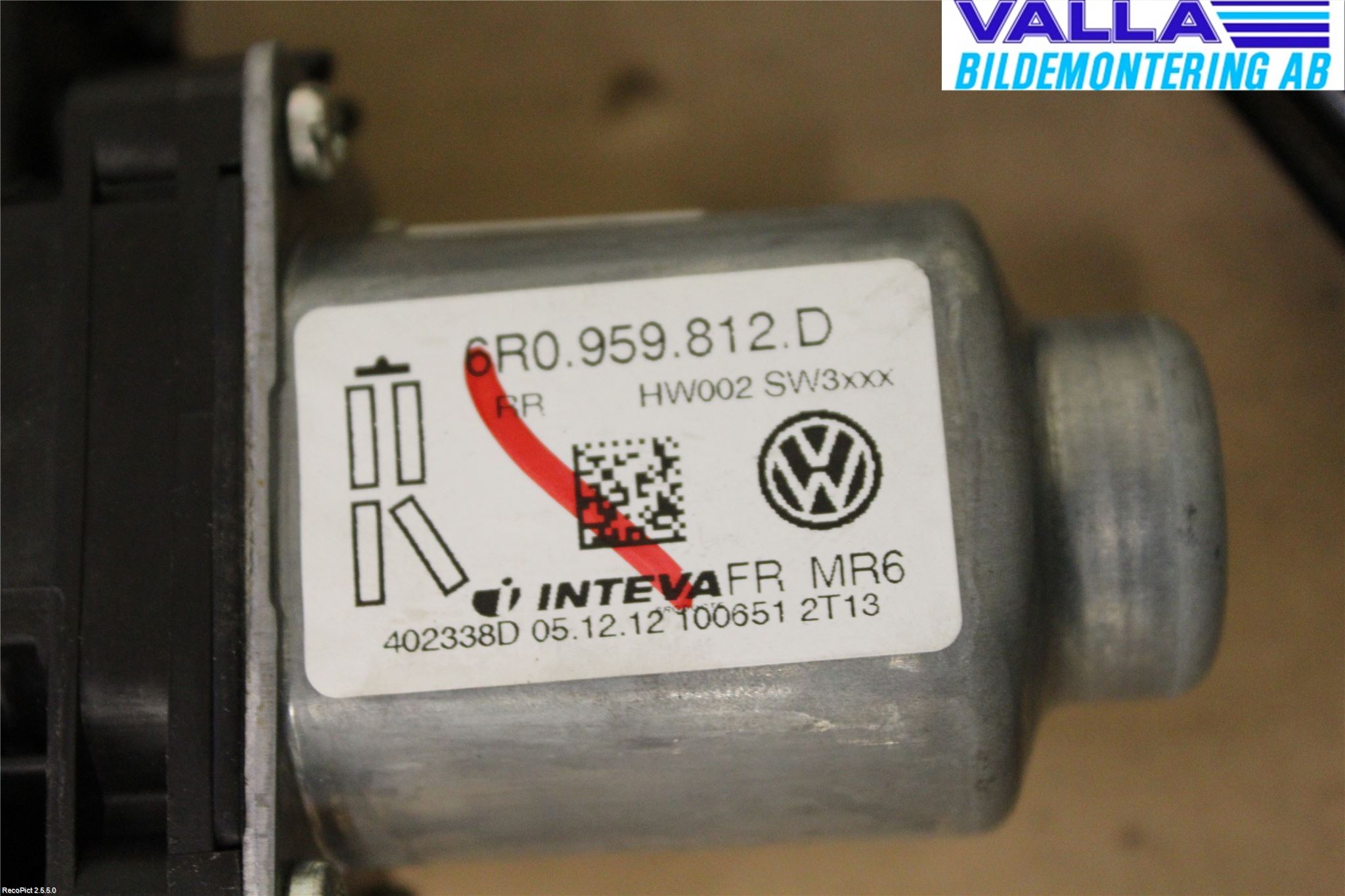 Volkswagen VW AMAROK 2H 10-22 Vindusheis El Komp