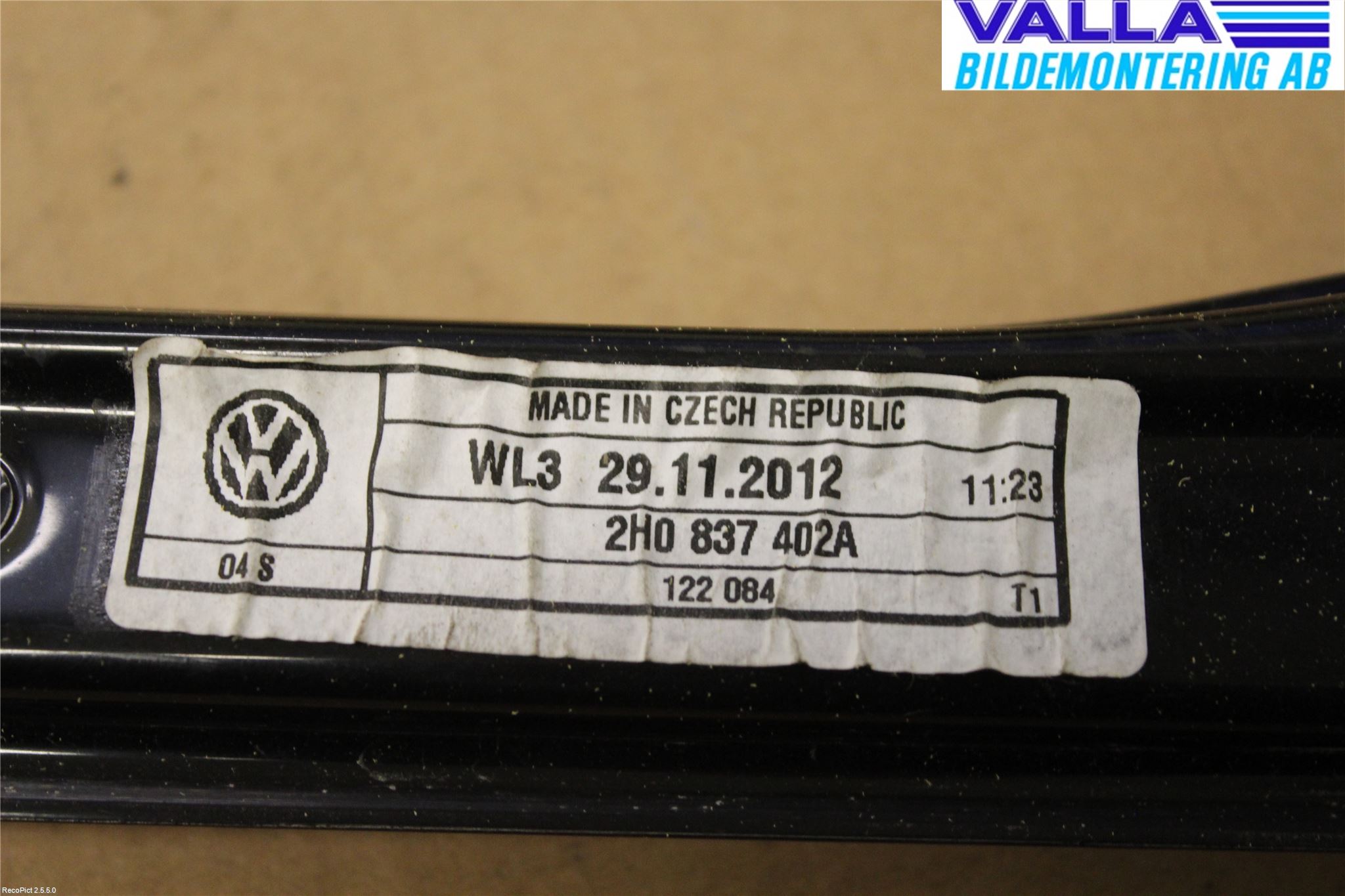 Volkswagen VW AMAROK 2H 10-22 Vindusheis El Komp