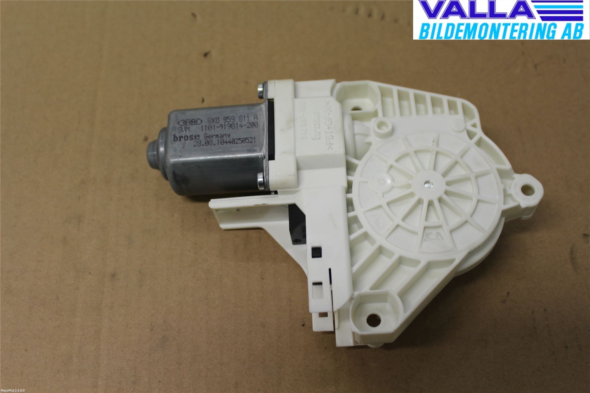 Audi A4/S4 08-11 Vindusheismotor