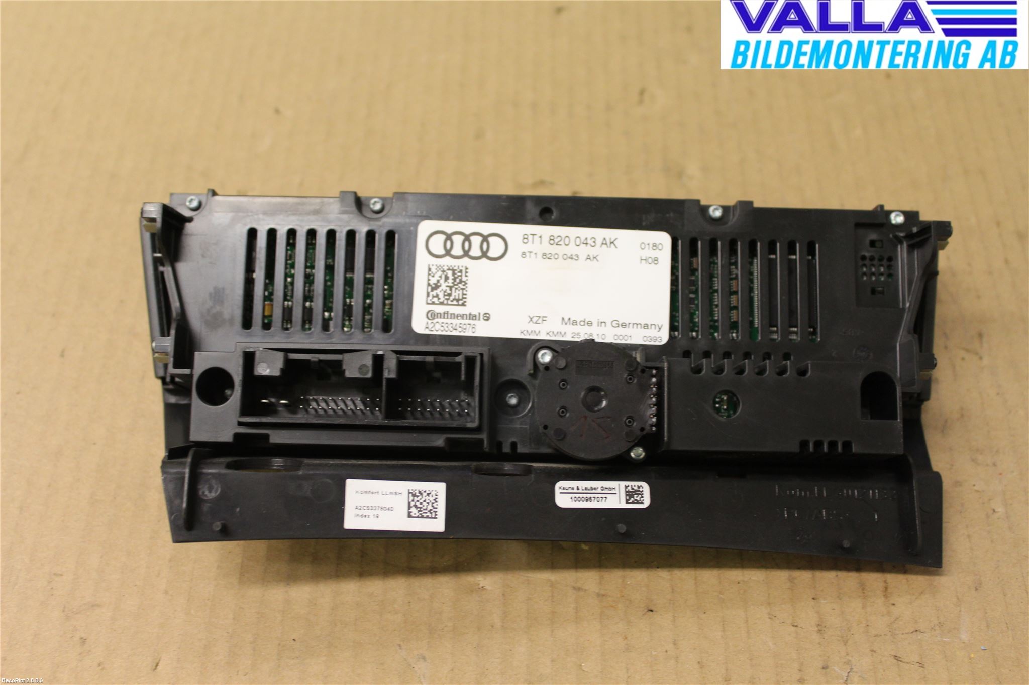 Audi A4/S4 08-11 Varme Ac Betjening-Display