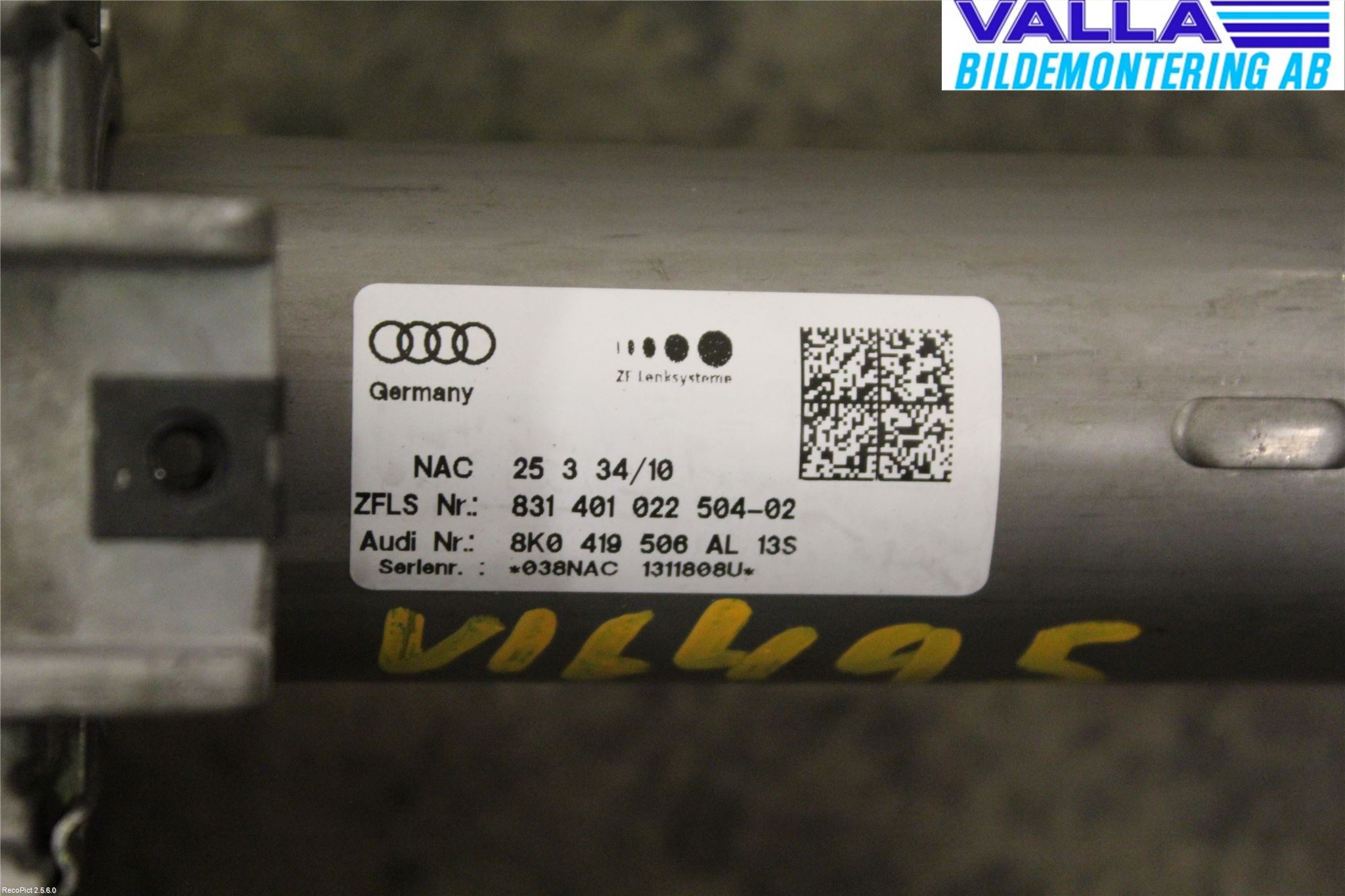Audi A4/S4 08-11 Rattakselaggregat Justerbart