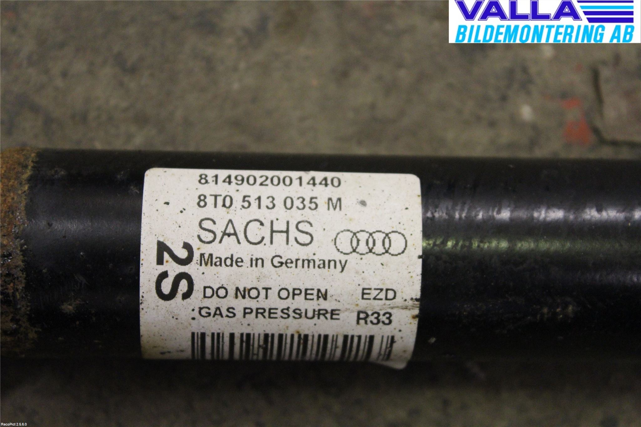Audi A4/S4 08-11 Støtdemper Bak